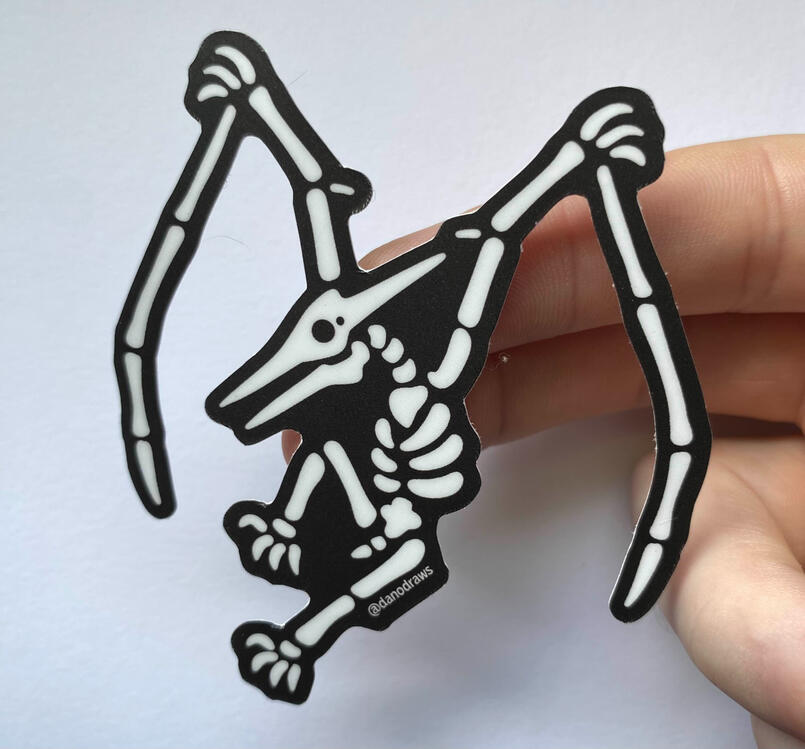Skelly Ptera Sticker