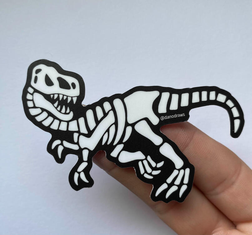 Skelly Trex Sticker